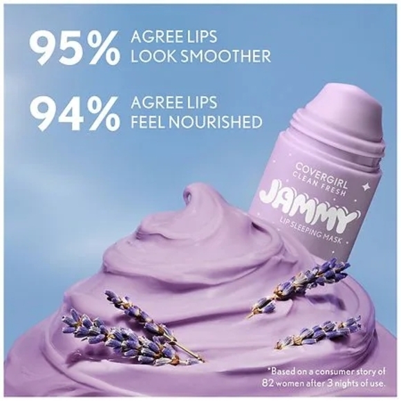 COVERGIRL Clean Fresh Jammy Lip Sleeping Mask - Lavender and Blush - Picture 5 of 6